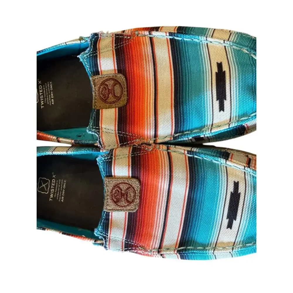 Twisted X Men’s Size 10 Slip-On Canvas Shoes Serape Stripe